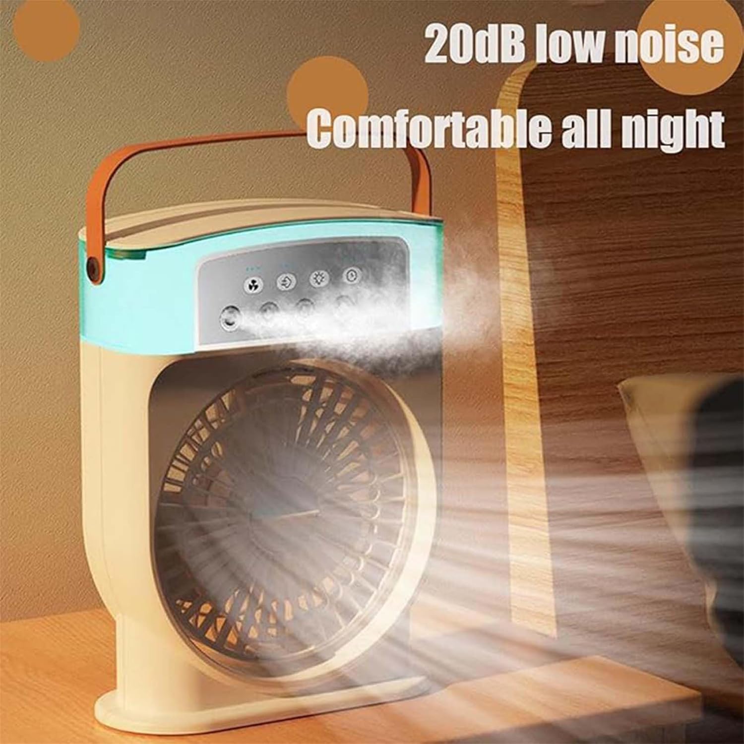 Ice Cool Air Cooler Mist Fan Rechargeable Household Small Air Conditioner LED Night Light Portable Humidifier Air Adjustment Fan-000033